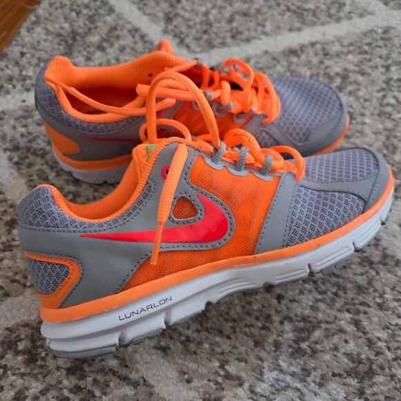 Nike Lunarlon Lunar Forever 2 Running Shoes Gray/Orange US 6 *NEW* - Picture 1 of 5